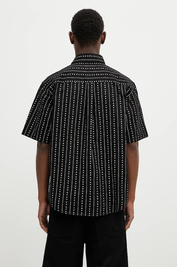 Clothing Carhartt WIP cotton shirt S/S Drewe Shirt I034537.2S0XX black