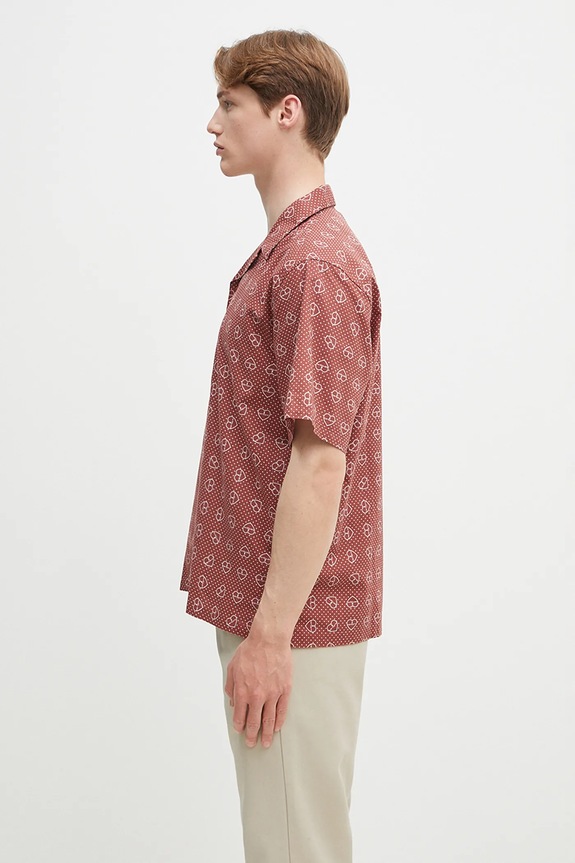 Carhartt WIP cotton shirt S/S Furoshiki Shirt I034549.2UJXX brown SS25