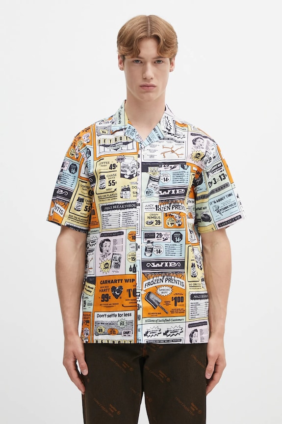 Carhartt WIP linen blend shirt S/S Catalogue Shirt linen-blend multicolor I034548.2UDXX