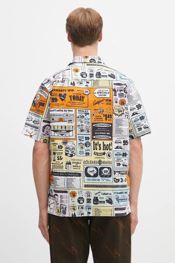 Clothing Carhartt WIP linen blend shirt S/S Catalogue Shirt I034548.2UDXX multicolor
