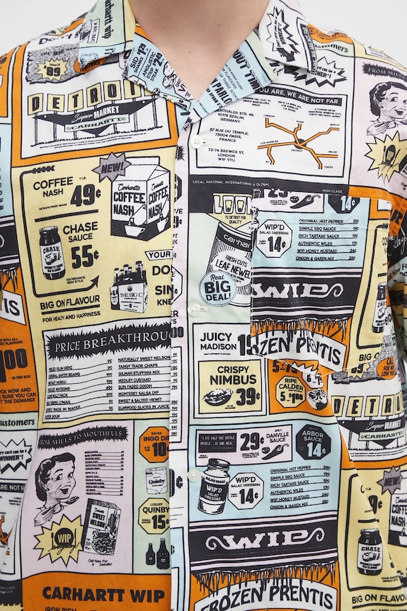 Carhartt WIP linen blend shirt S/S Catalogue Shirt multicolor I034548.2UDXX