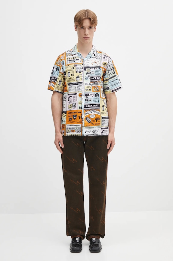 Carhartt WIP linen blend shirt S/S Catalogue Shirt I034548.2UDXX multicolor