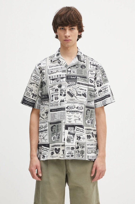 Риза Carhartt WIP S/S Catalogue Shirt свободна многоцветен I034548.2UEXX