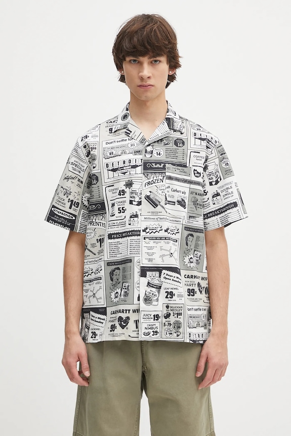 Риза Carhartt WIP S/S Catalogue Shirt свободна многоцветен I034548.2UEXX
