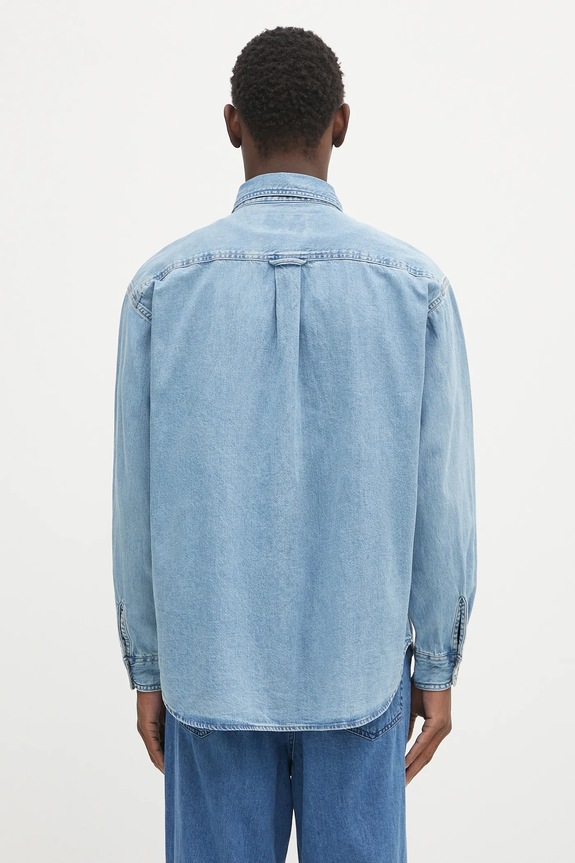 Одежда Джинсовая рубашка Carhartt WIP L/S Lucas Shirt I034525.135 голубой