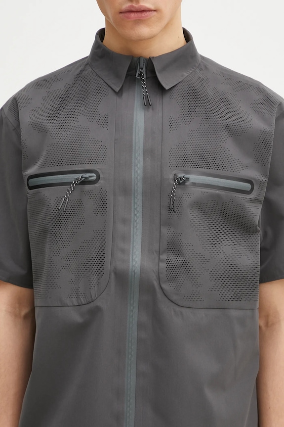Alpha Industries camicia Short Sleeve Laser Cut Shirt grigio 756122.747