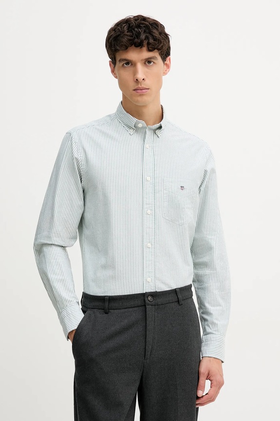 Gant cămașă din bumbac cu modele verde 3000230