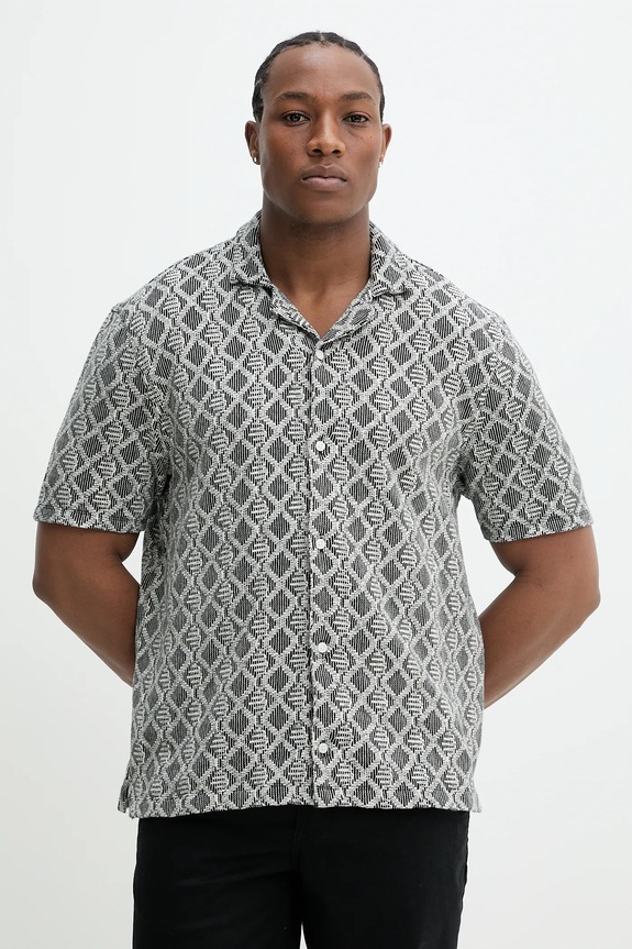 Hollister Co. camicia in cotone regolare nero KI325.5015.909