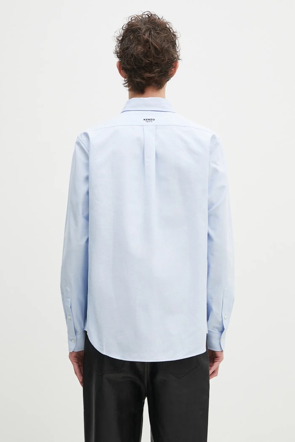 Ρούχα Βαμβακερό πουκάμισο Kenzo FF55CH4109LO.64 μπλε