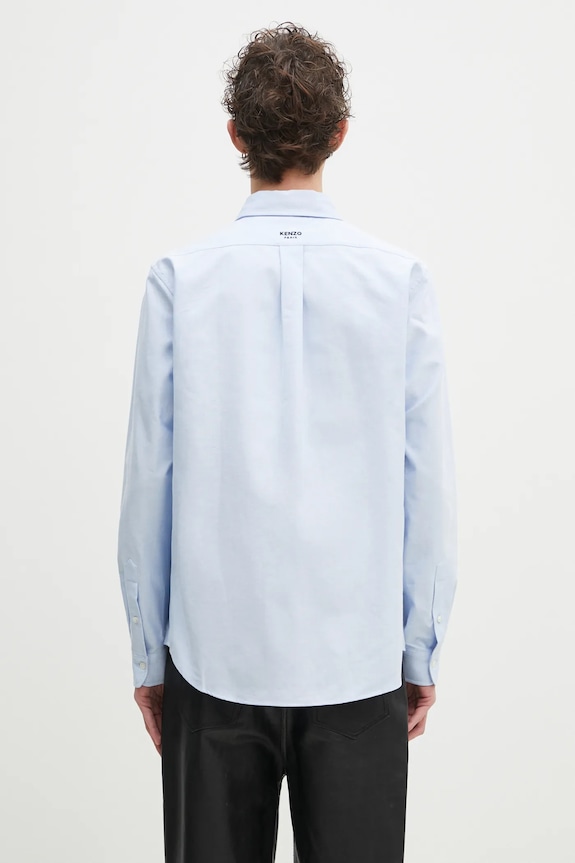 Ρούχα Βαμβακερό πουκάμισο Kenzo FF55CH4109LO.64 μπλε