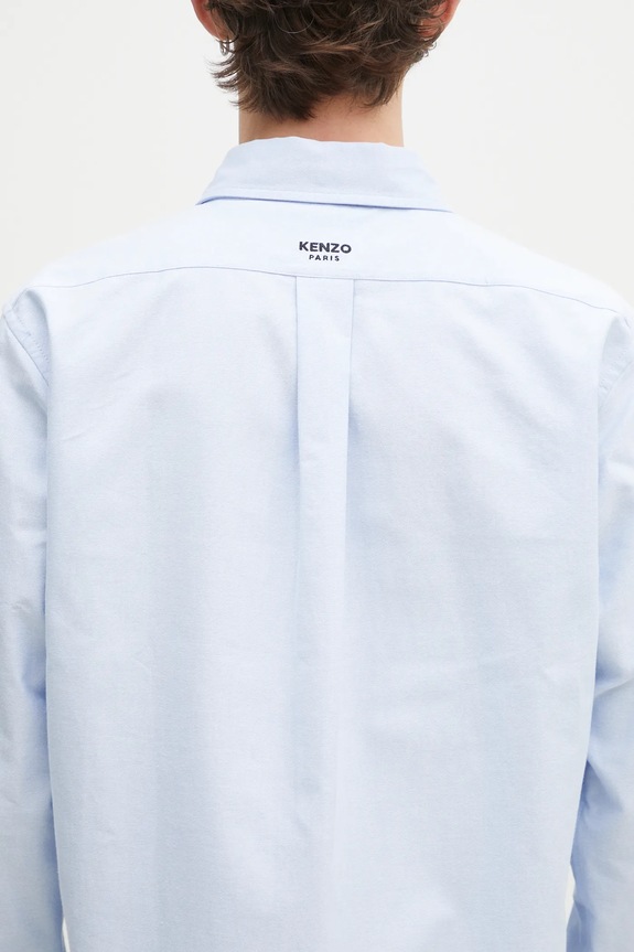 Βαμβακερό πουκάμισο Kenzo μπλε FF55CH4109LO.64