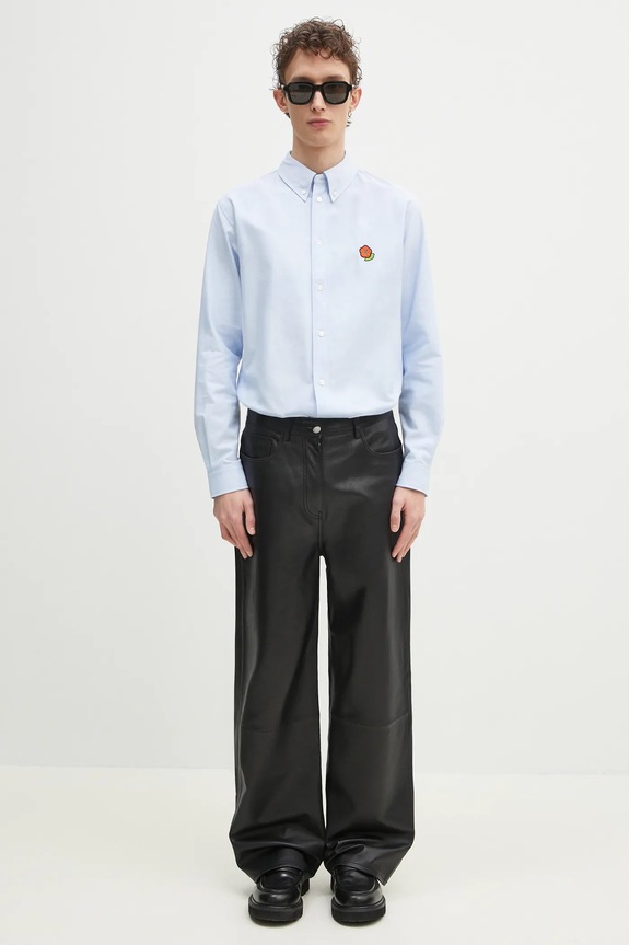 Βαμβακερό πουκάμισο Kenzo FF55CH4109LO.64 μπλε