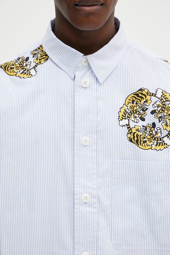 Kenzo cotton shirt blue FF55CH5039A5.64