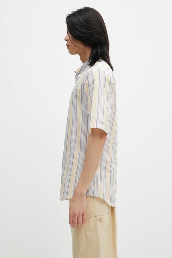 Βαμβακερό πουκάμισο Martine Rose Casual 466WS21306 κίτρινο SS25