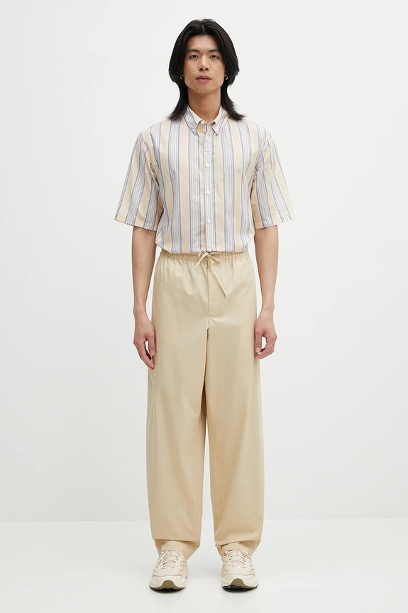 Βαμβακερό πουκάμισο Martine Rose Casual 466WS21306 κίτρινο