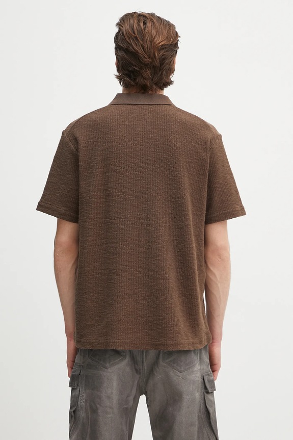Clothing Norse Projects cotton shirt Gustav Crochet Jersey Shirt N01.0683.2033 brown