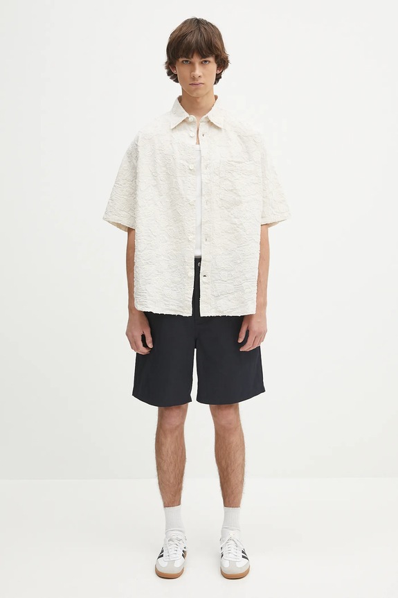Norse Projects camicia Mo Oversized Fil Coupe SS Shirt N40.0830.0957 beige