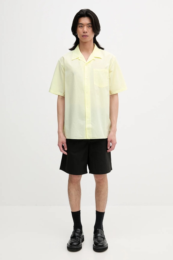 Πουκάμισο Norse Projects Carsten Cotton Tencel Shirt N40.0579.3043 κίτρινο
