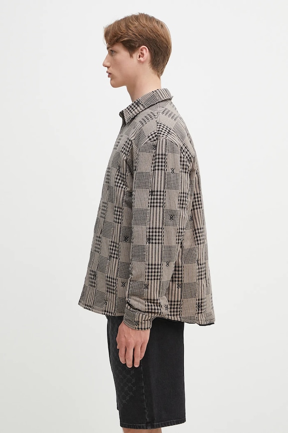 Daily Paper kurtka Quilted Shield Ls Shirt 2511020 beżowy SS25