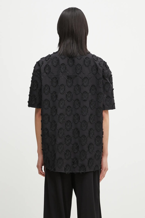 Îmbrăcăminte Daily Paper cămașă din bumbac Trophy Shield Ss Shirt 2511156 negru