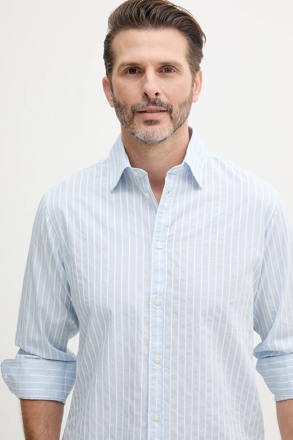 Pamučna košulja United Colors of Benetton plava 5Y73UQ05T