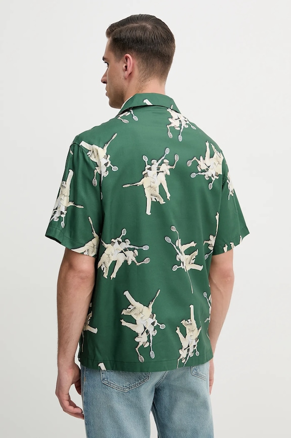 Abbigliamento Lacoste camicia CH0113 verde