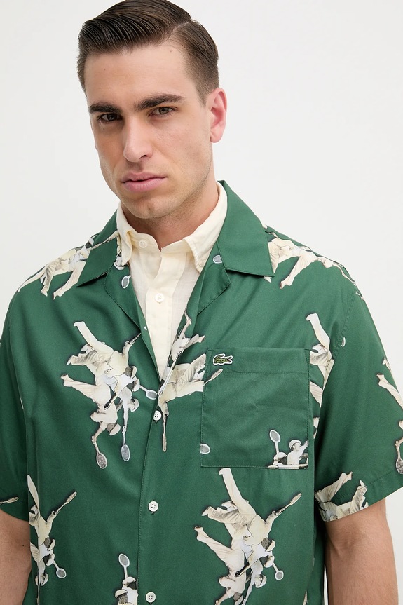 Lacoste camicia verde CH0113