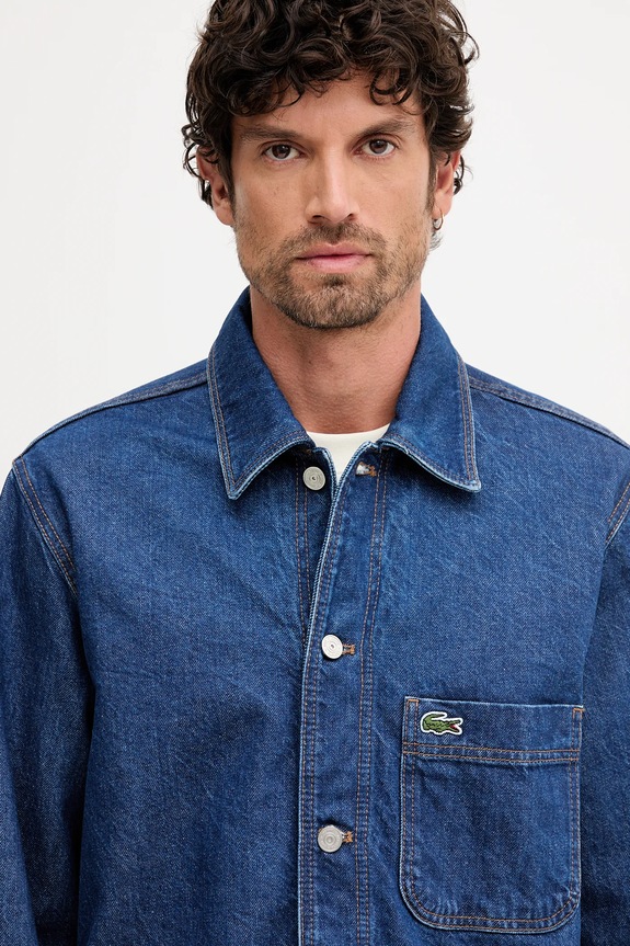 Lacoste camicia di jeans blu navy CH9222