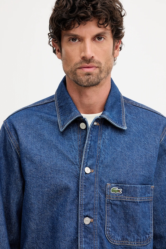 Lacoste camicia di jeans blu navy CH9222