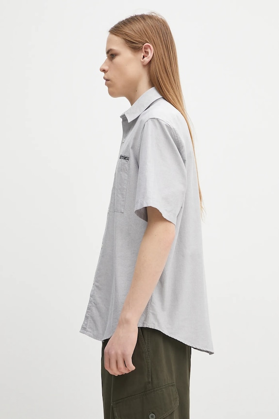 Pamučna košulja No Problemo SS Uniform Shirt NP4010303 siva SS25