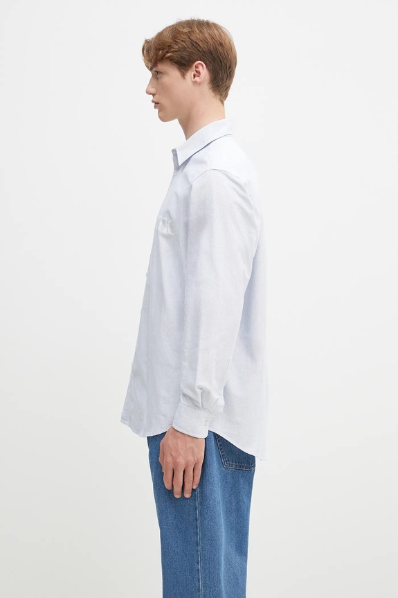 No Problemo koszula bawełniana No Problemo LS Stripe Shirt NP4010103 niebieski SS25