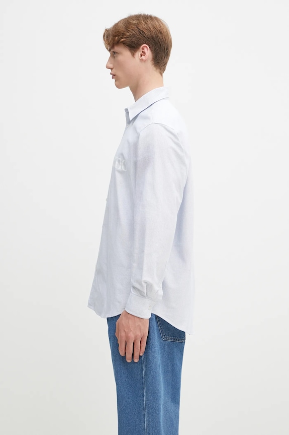 Pamučna košulja No Problemo No Problemo LS Stripe Shirt NP4010103 plava SS25