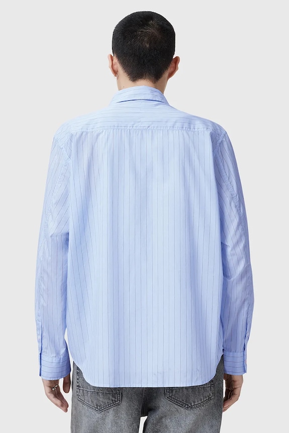 Bavlnená košeľa AllSaints MARCEL modrá M042SC