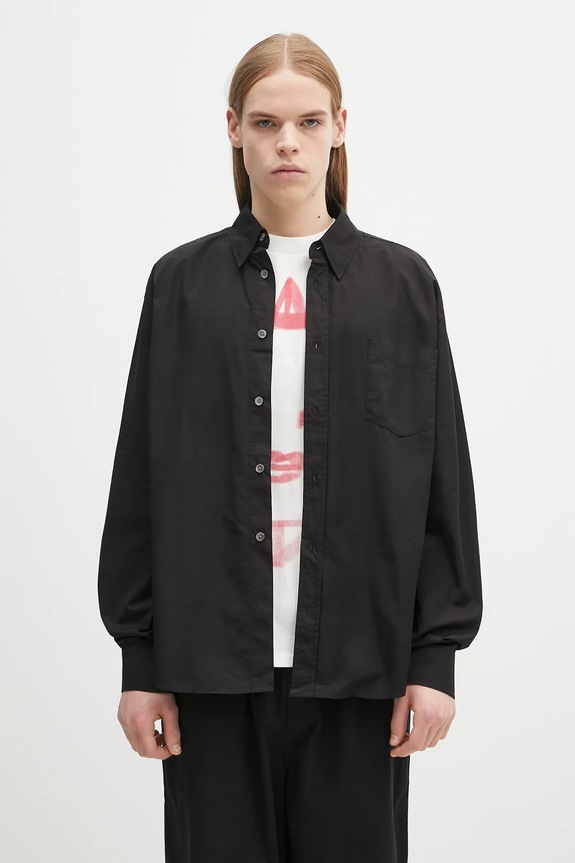 Our Legacy cotton shirt Beyond Bd cotton black M2252BBE