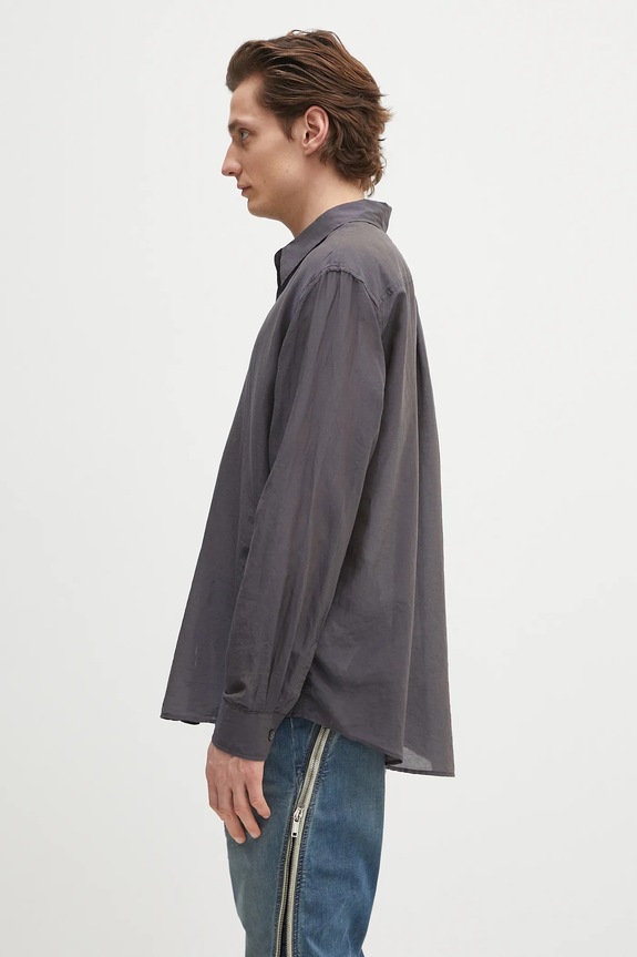 Our Legacy silk blend shirt Beyond M2252BC navy SS25