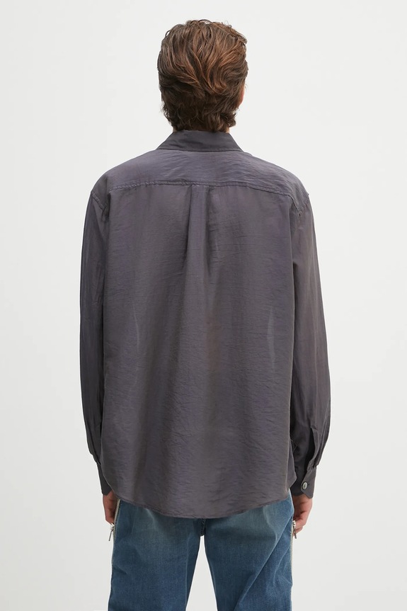 Clothing Our Legacy silk blend shirt Beyond M2252BC navy