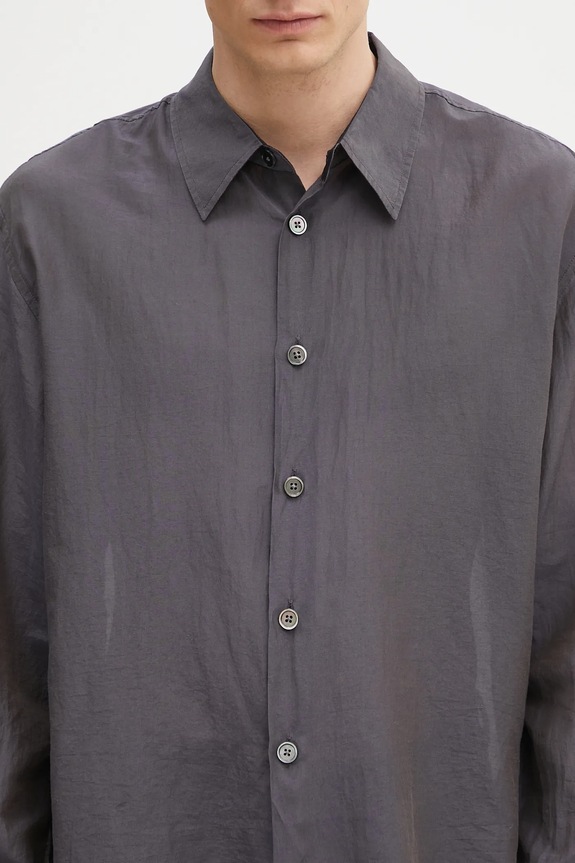 Our Legacy silk blend shirt Beyond navy M2252BC