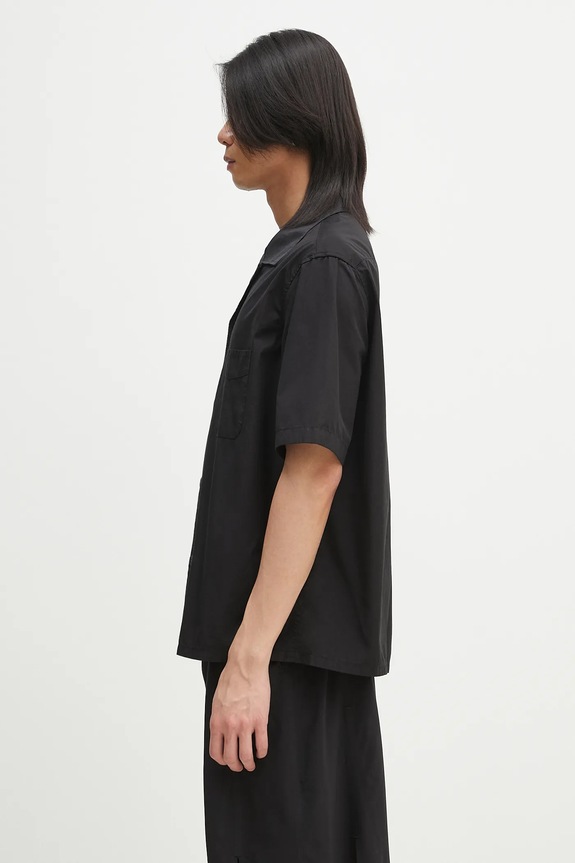 Памучна риза Our Legacy Heusen M2252HBE черен SS25