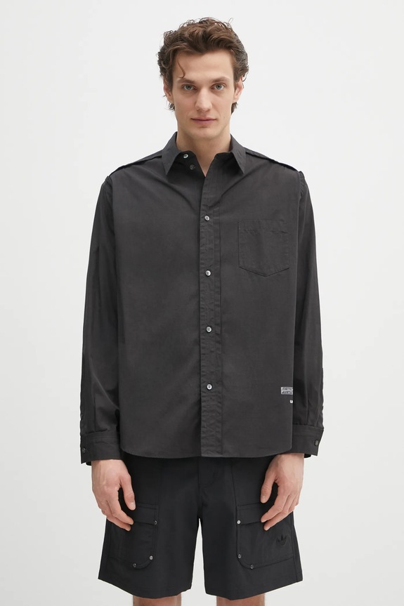 Хлопковая рубашка Undercover Shirt/blouse гладкий чёрный UP1E4410