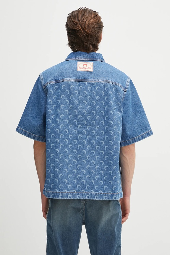 Clothing Marine Serre denim shirt Moon Laser Denim Workwear MSI017A.CDEN0002 blue