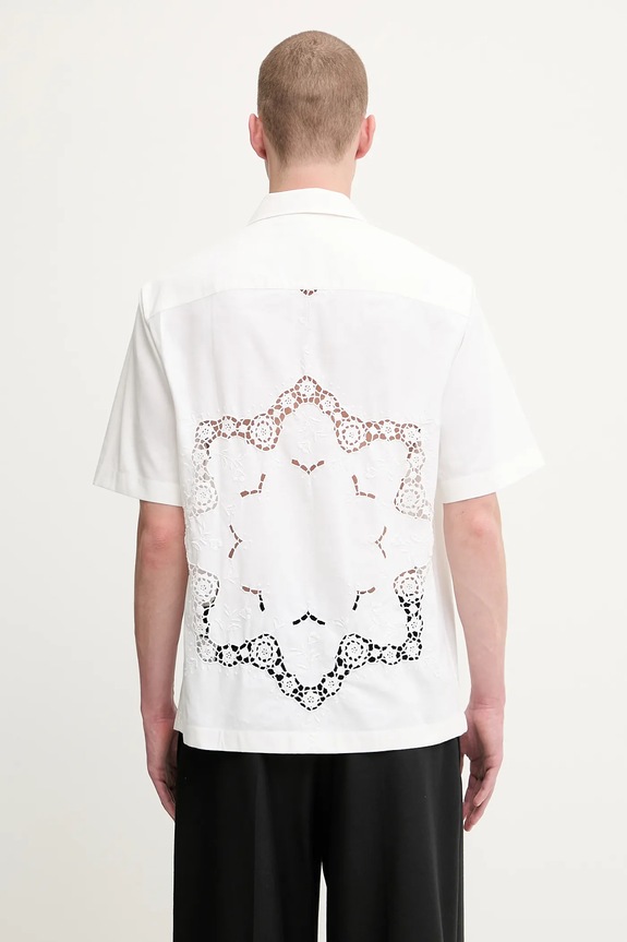 Clothing Marine Serre cotton shirt Regenerated Household Linen Bowling USI016A.UWOV0007 white