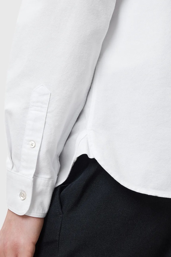 Odjeća Pamučna košulja AllSaints HAVEN M123SC bijela