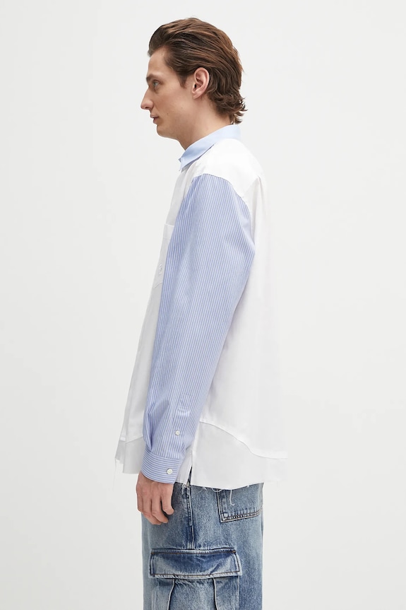 Bavlněná košile AMBUSH Layered Shirt 12115296 bílá SS25