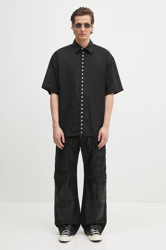 Πουκάμισο AMBUSH Pearl Button Shirt 12115313 μαύρο