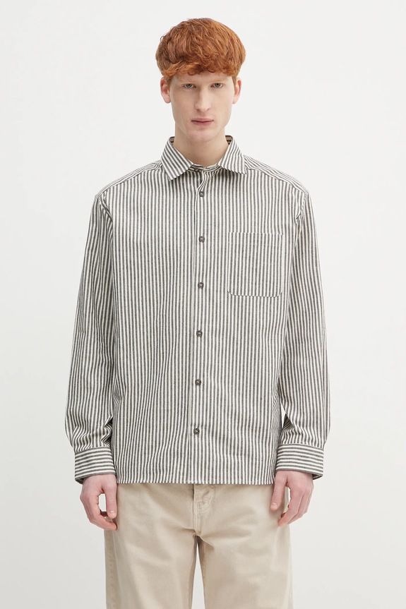 A.P.C. cotton shirt Surchemise Malo classic beige COHGG.H32023