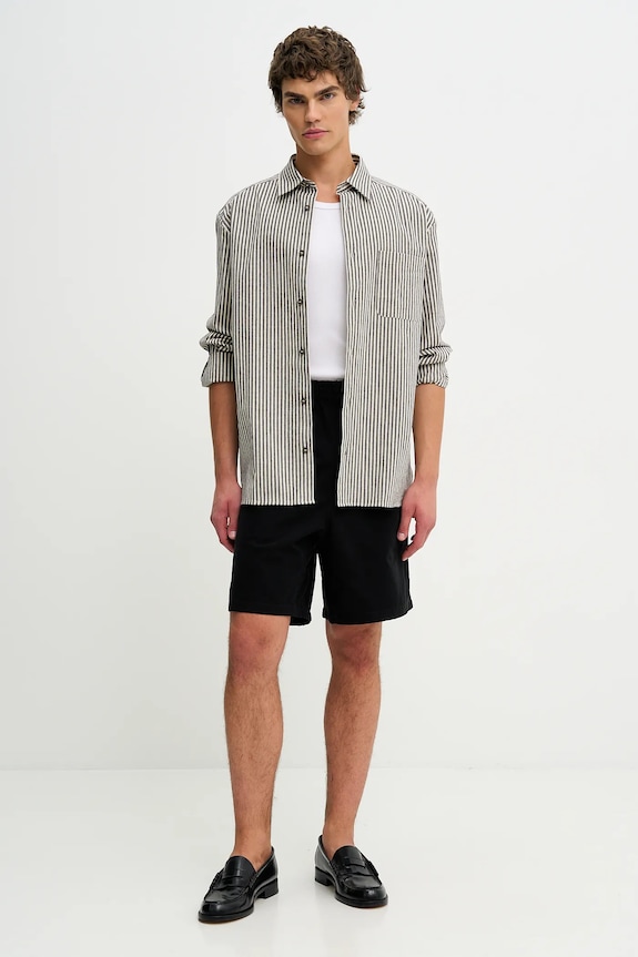 Bavlnená košeľa A.P.C. Surchemise Malo COHGG.H32023 béžová SS25