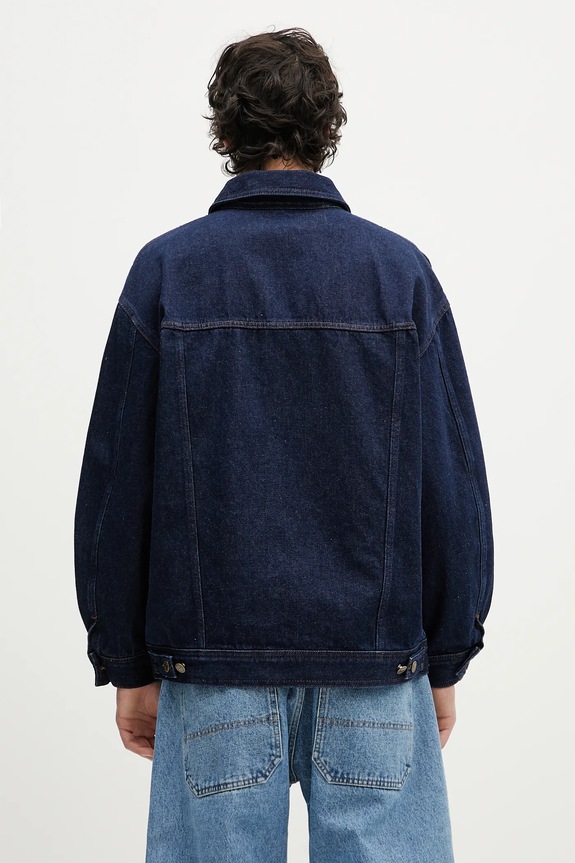 Džínová bunda A.P.C. Blouson Elvis COHJI.H02913 námořnická modř SS25