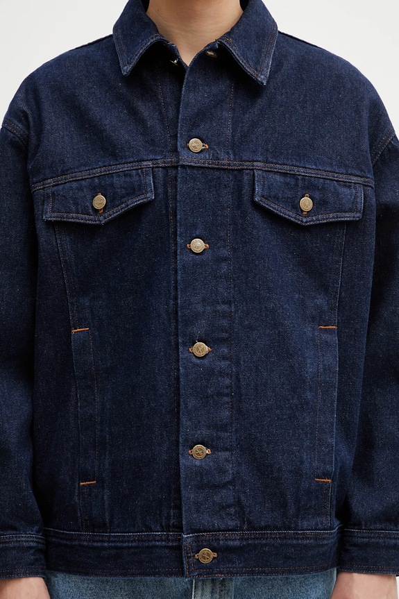 Džínová bunda A.P.C. Blouson Elvis námořnická modř COHJI.H02913