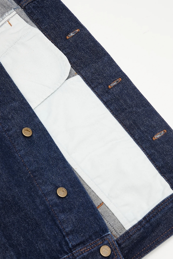 Džínová bunda A.P.C. Blouson Elvis COHJI.H02913 námořnická modř
