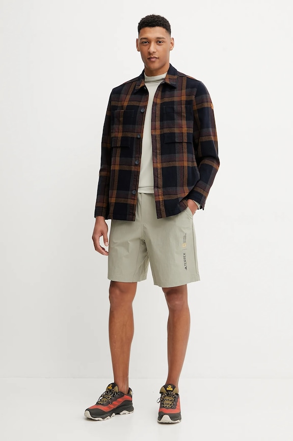 Fjallraven geacă cu aspect de cămașă Singi Flannel Overshirt M F12600226.555.265 bleumarin AW25